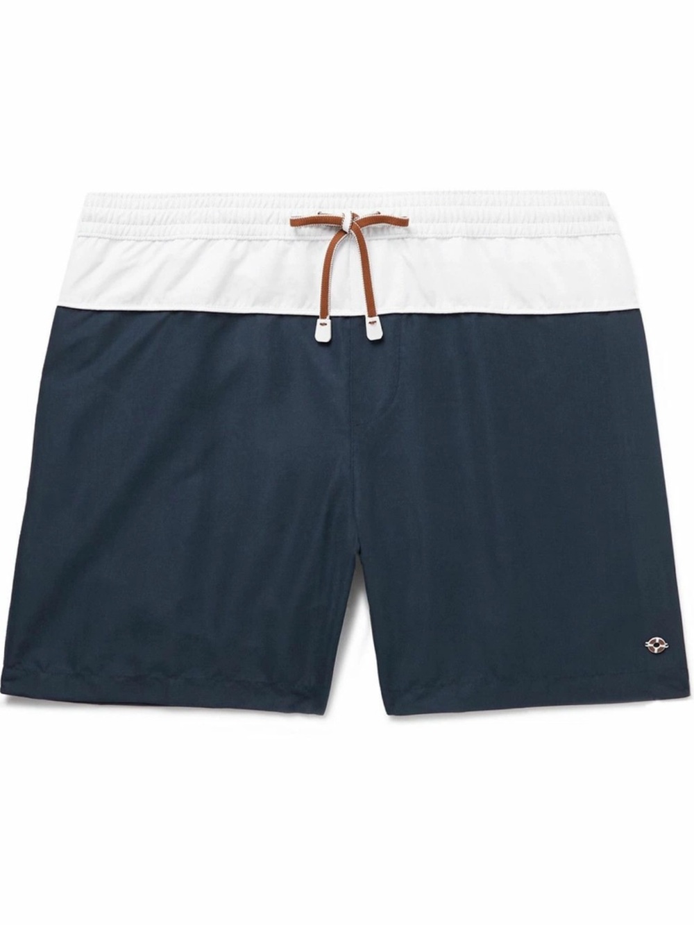 Loro Piana Ketch Soft Albatros Straight Leg Mid Length Swim Shorts in Navy